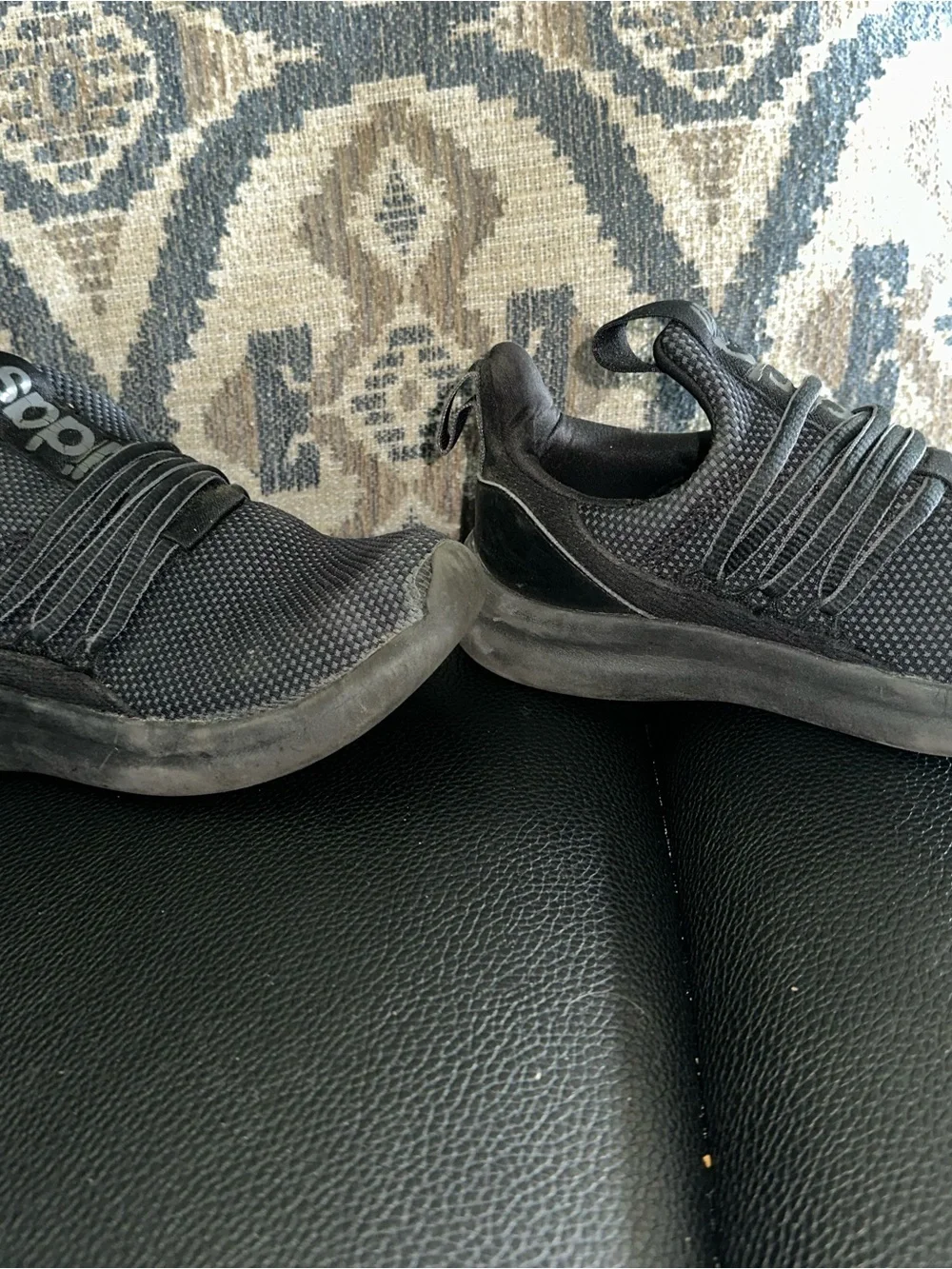 adidas Black Kids Knit Slip-On Sneakers . Play Shoes.